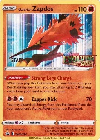 Galarian Zapdos [Staff] SWSH124 — Sword & Shield Promo