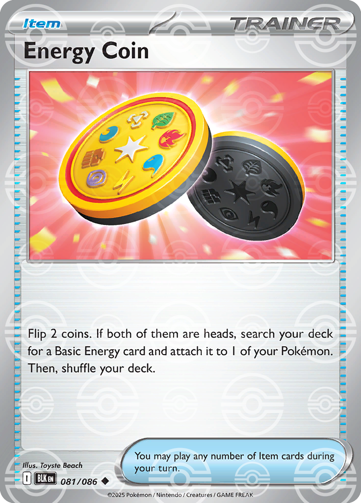 Energy Coin (Poke Ball Pattern) 081/086 — Black Bolt
