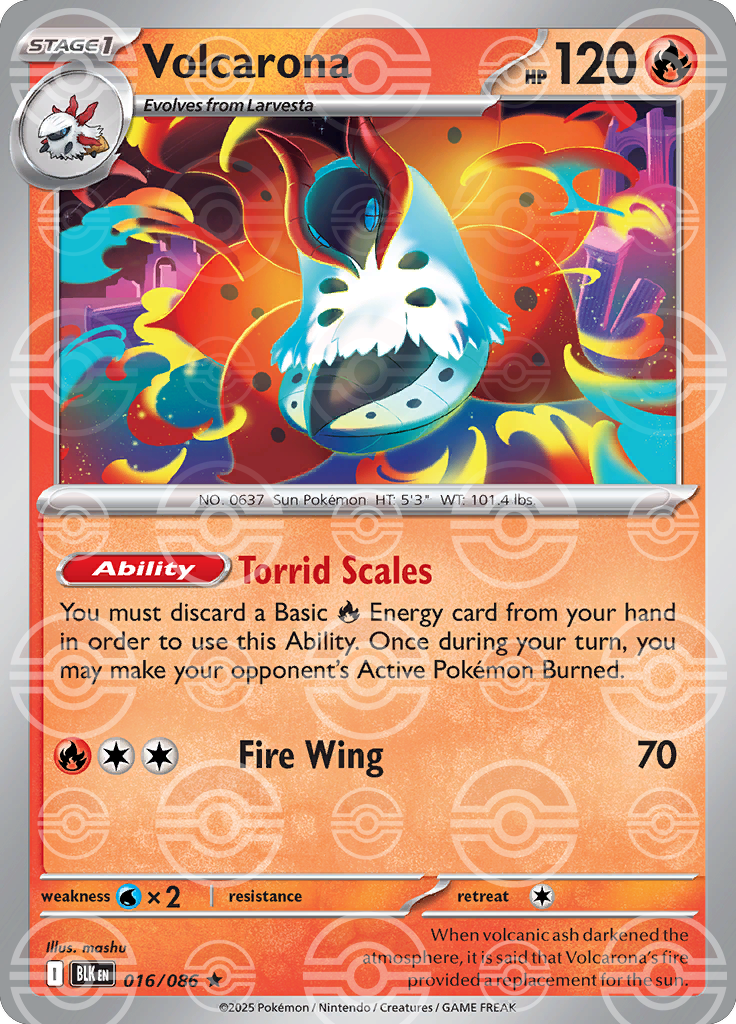 Volcarona (Poke Ball Pattern) 016/086 — Black Bolt