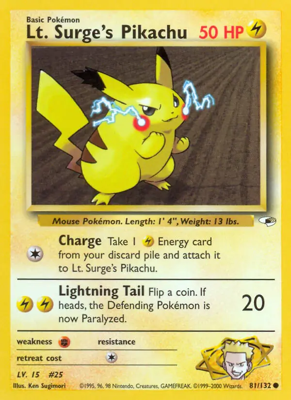 Lt. Surge's Pikachu 