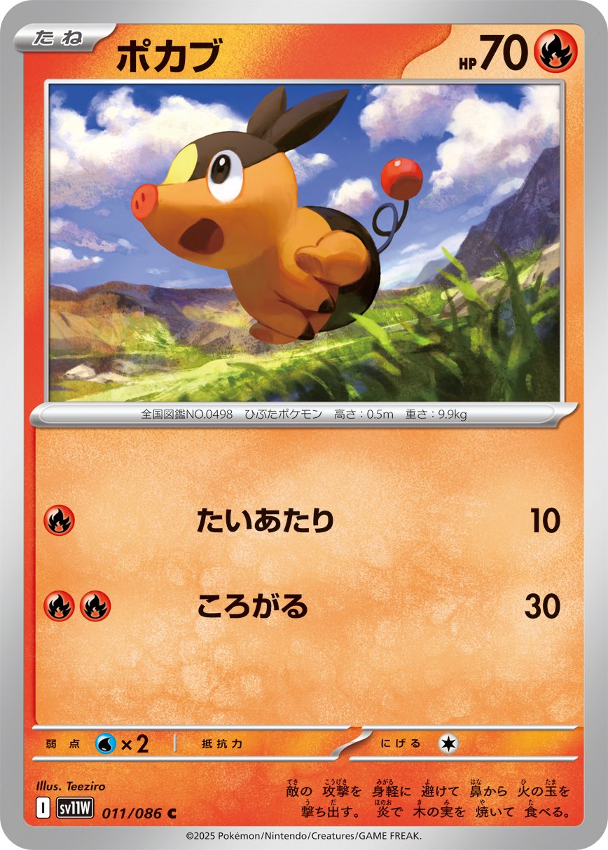 Tepig (Master Ball Pattern) 011/086 — White Flare