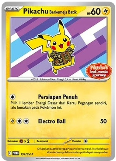 Indonesian Pikachu Berkemeja Batik (ID)
