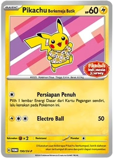 Indonesian Pikachu Berkemeja Batik (ID)