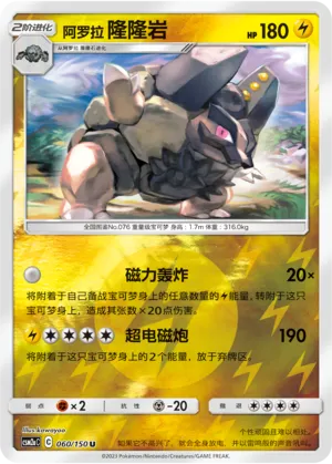 Alolan Golem 060/150 — Shining Synergy (Shower)