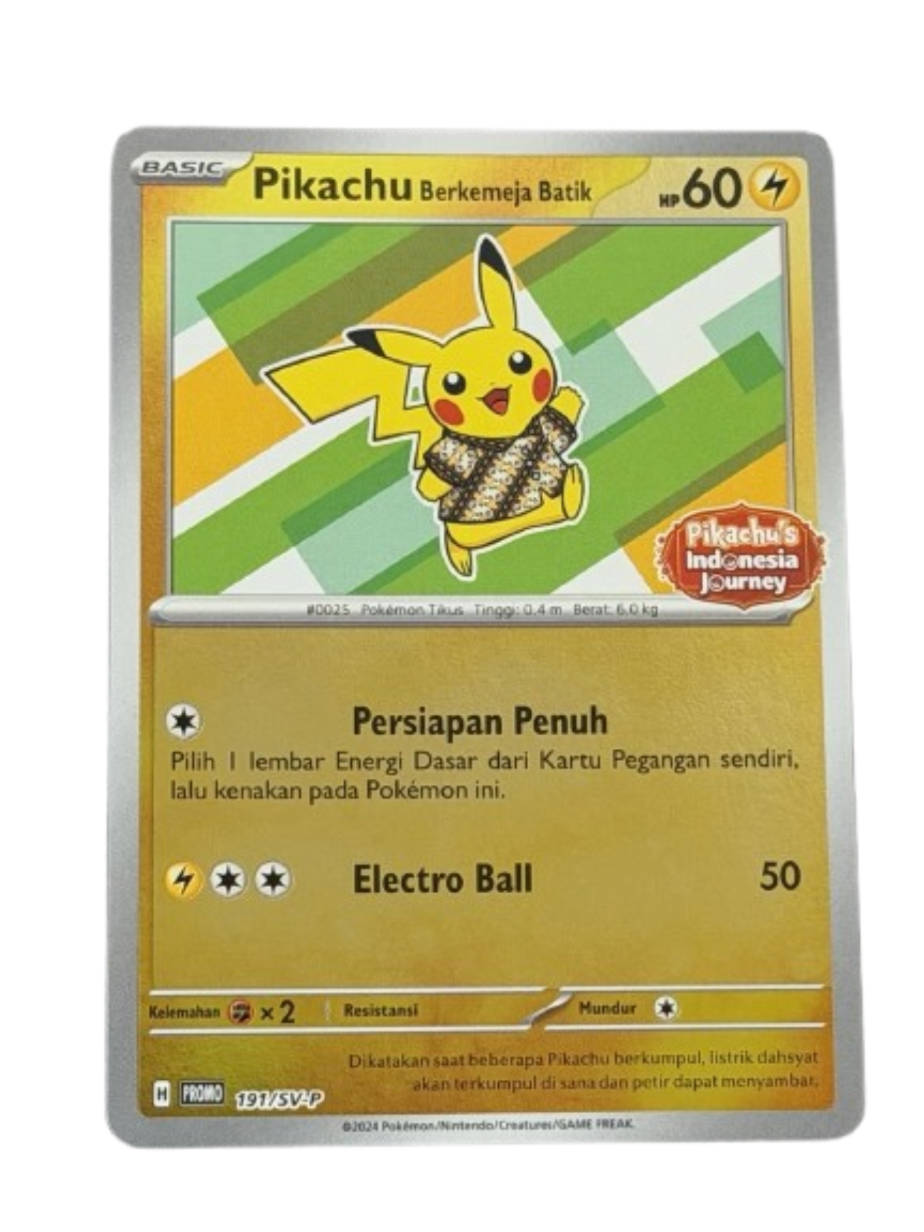 Pikachu Berkemeja Batik (IND) - 191/SV-P - Miscellaneous Cards