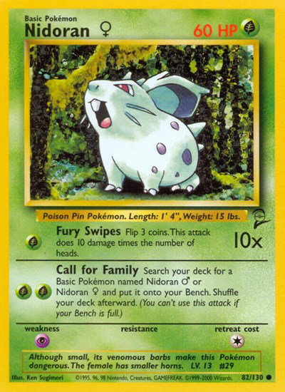 Nidoran F 82 — Base Set 2