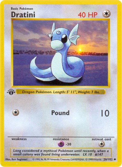 Dratini 26 — Base Set (1st Edition & Shadowless)