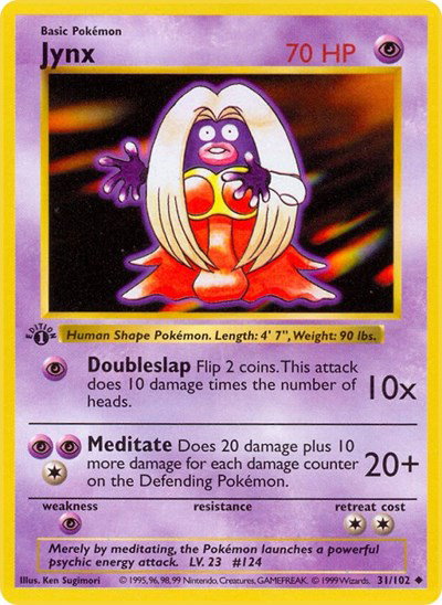 Jynx 31 — Base Set (1st Edition & Shadowless)