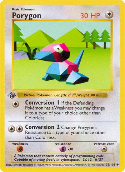 Porygon 39 — Base Set (1st Edition & Shadowless)