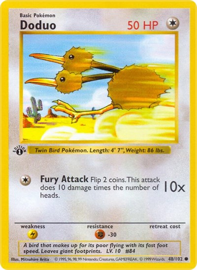 Doduo 48 — Base Set (1st Edition & Shadowless)