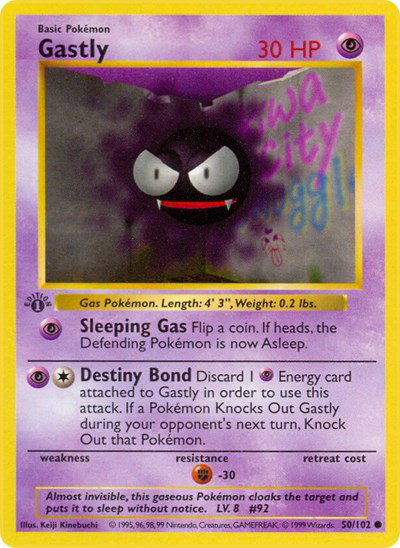 Gastly - 50 - Base Set (1st Edition & Shadowless) Pokemon - Collectr