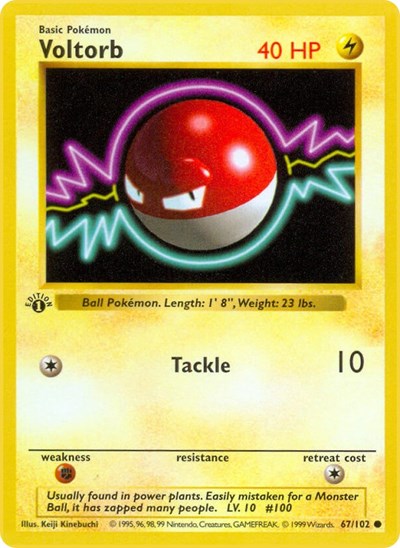 Voltorb 67 — Base Set (1st Edition & Shadowless)