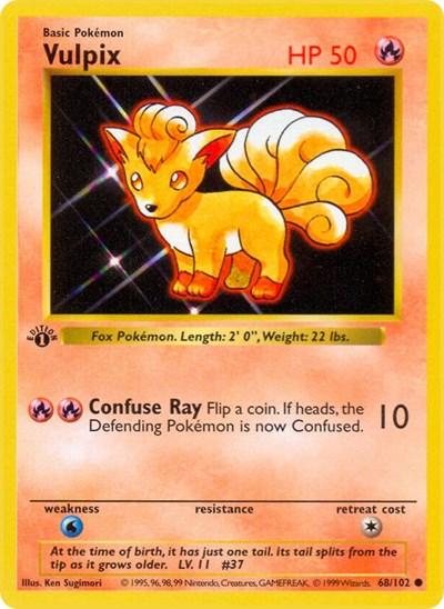 Vulpix 68 — Base Set (1st Edition & Shadowless)