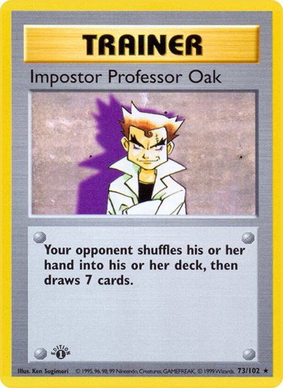 Impostor Professor Oak 73 — Base Set (1st Edition & Shadowless)