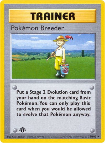 Pokemon Breeder 76 — Base Set (1st Edition & Shadowless)