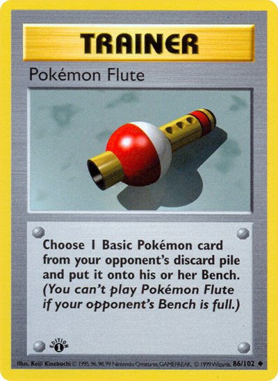 Pokemon Flute 86 — Base Set (1st Edition & Shadowless)