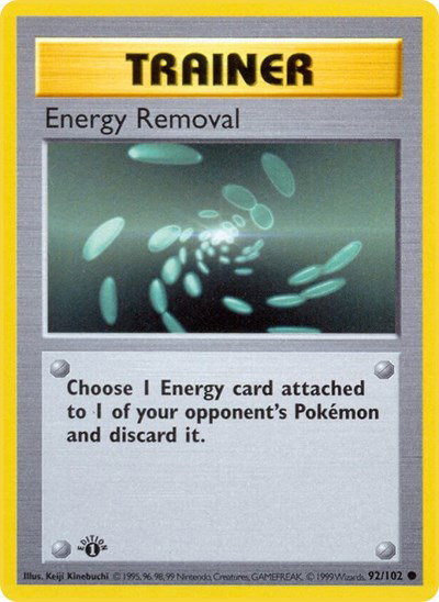 Energy Removal 92 — Base Set (1st Edition & Shadowless)