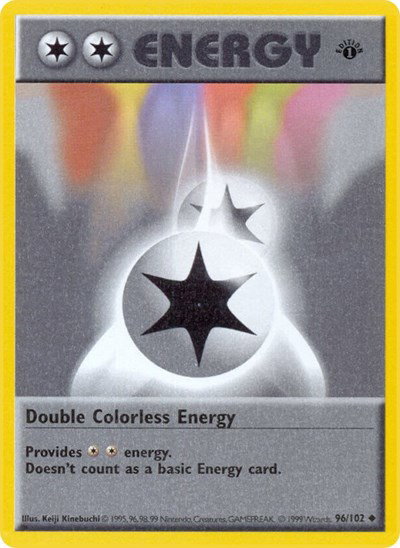 Double Colorless Energy 96 — Base Set (1st Edition & Shadowless)