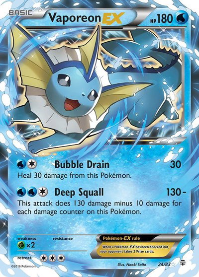 Vaporeon EX 24 — Generations