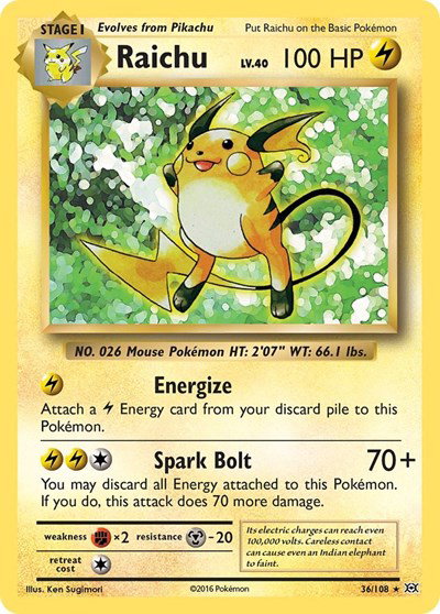 Raichu 36/108 — Evolutions