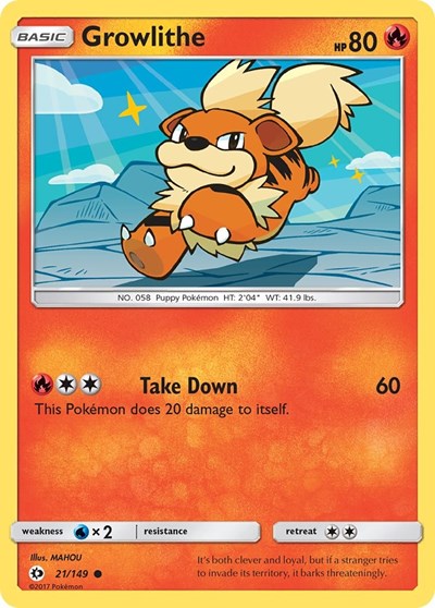 Growlithe 21 — Sun & Moon Base Set