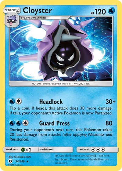 Cloyster 34 — Sun & Moon Base Set