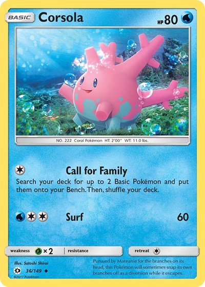 Corsola 36 — Sun & Moon Base Set