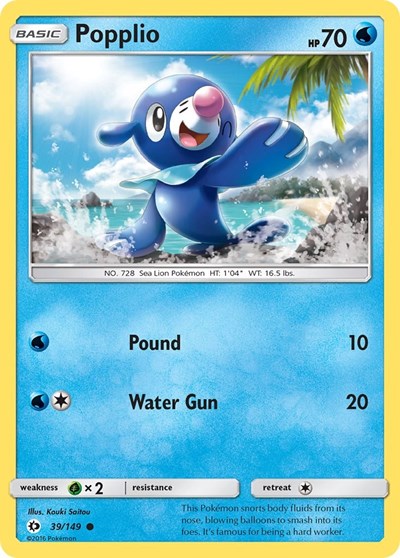 Popplio 39 — Sun & Moon Base Set