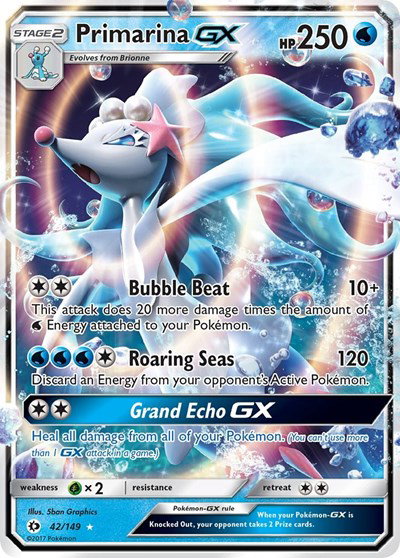Primarina GX 42 — Sun & Moon Base Set