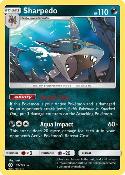 Sharpedo 82 — Sun & Moon Base Set
