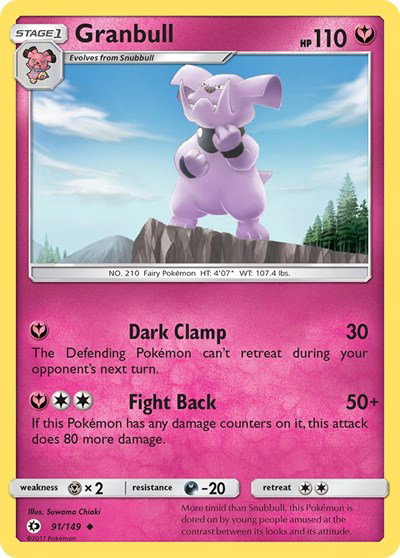 Granbull 91 — Sun & Moon Base Set