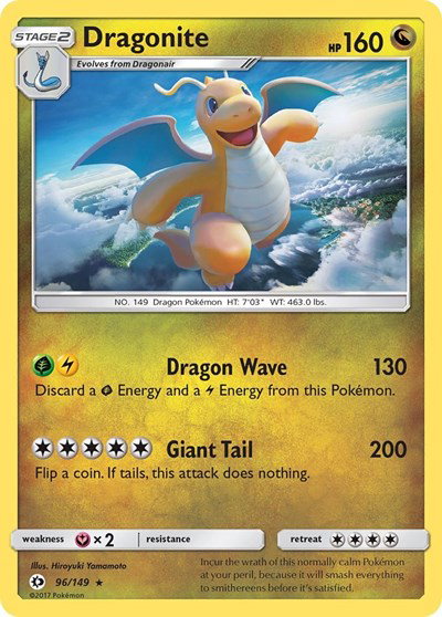 Dragonite 96 — Sun & Moon Base Set