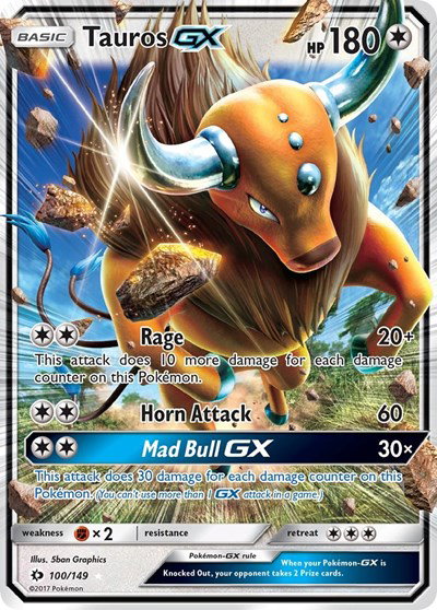 Tauros GX 100 — Sun & Moon Base Set