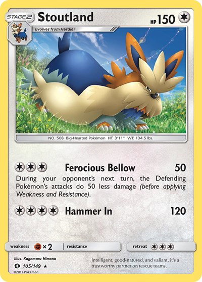Stoutland 105 — Sun & Moon Base Set