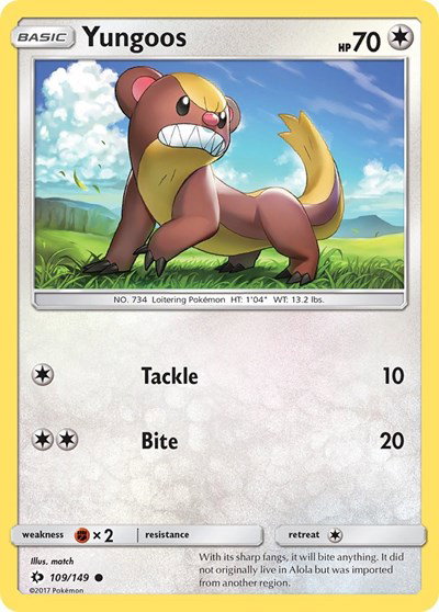 Yungoos 109 — Sun & Moon Base Set