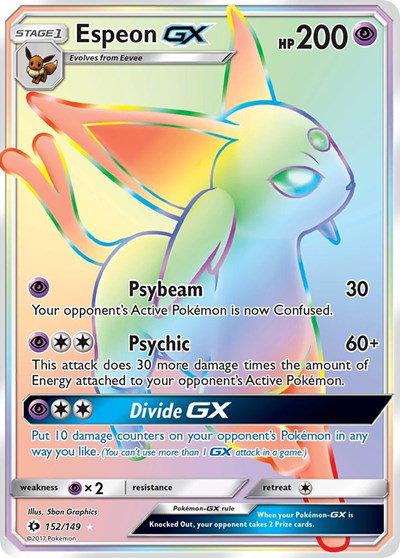 Espeon GX (Secret) 152 — Sun & Moon Base Set