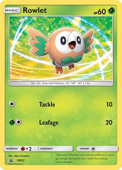Rowlet SM22 — Sun & Moon Promo