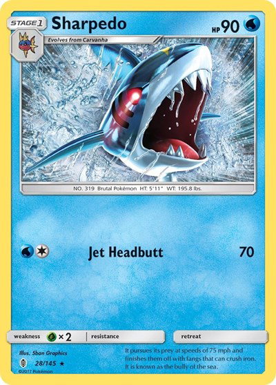 Sharpedo 28/145 — Guardians Rising
