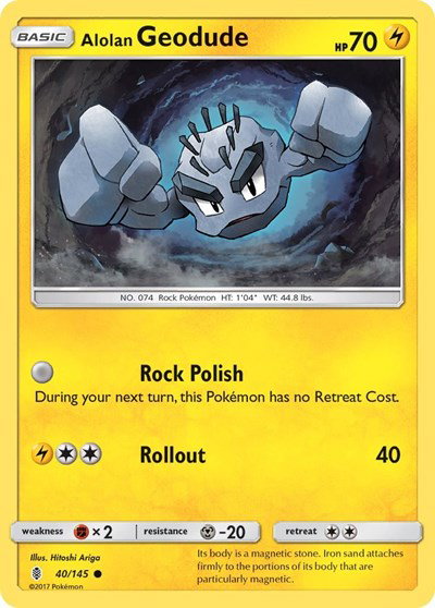 Alolan Geodude 40/145 — Guardians Rising