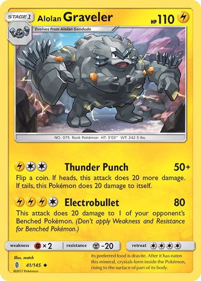 Alolan Graveler 41/145 — Guardians Rising