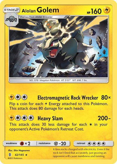 Alolan Golem 42/145 — Guardians Rising