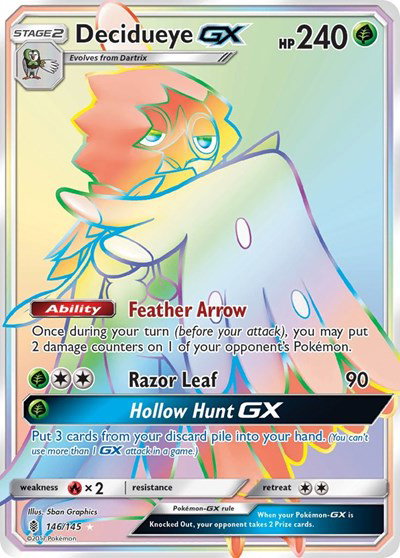 Decidueye GX (Secret) 146/145 — Guardians Rising