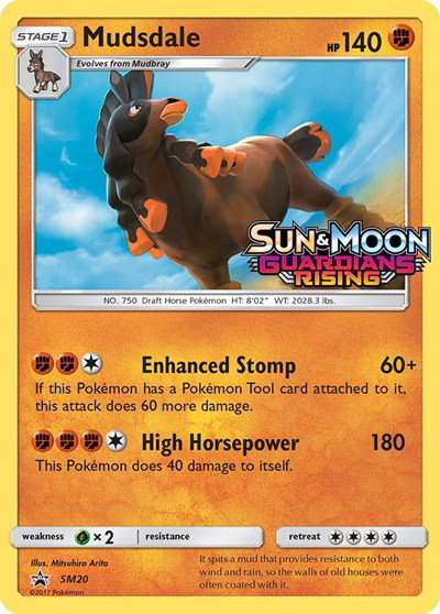Mudsdale (Prerelease) SM20 — Sun & Moon Promo