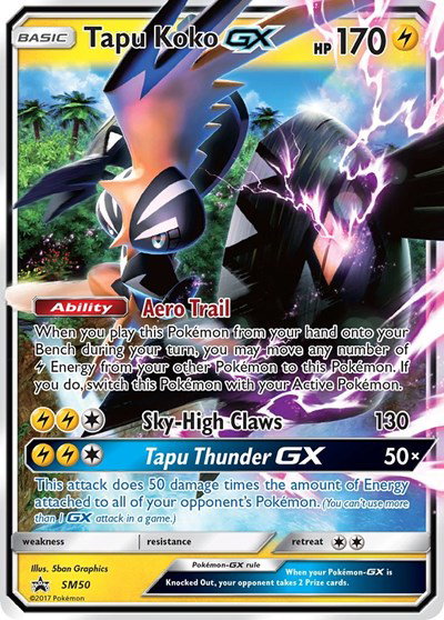 Tapu Koko GX SM50 — Sun & Moon Promo