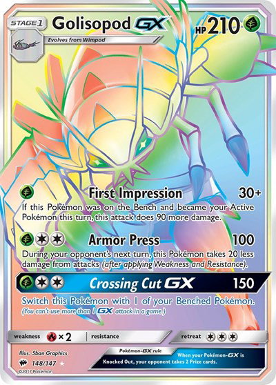 Golisopod GX (Secret) 148/147 — Burning Shadows