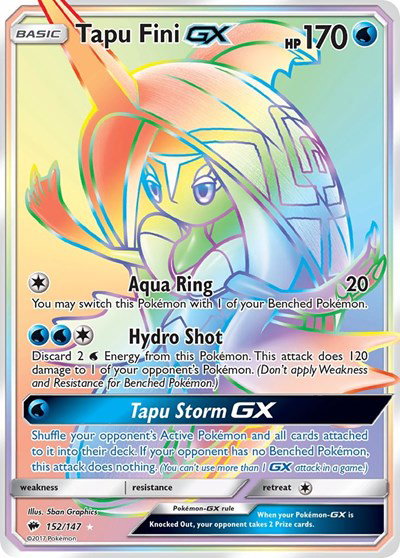 Tapu Fini GX (Secret) 152/147 — Burning Shadows