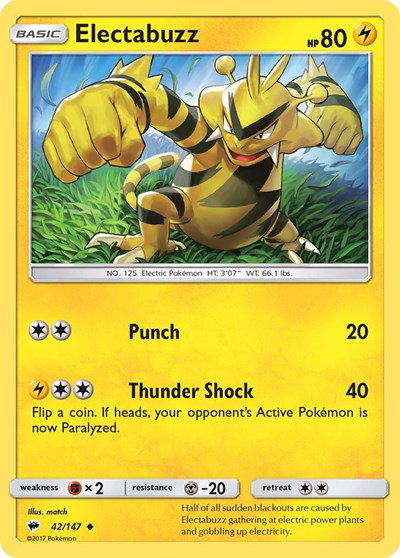 Electabuzz 42/147 — Burning Shadows