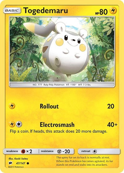 Togedemaru 47/147 — Burning Shadows