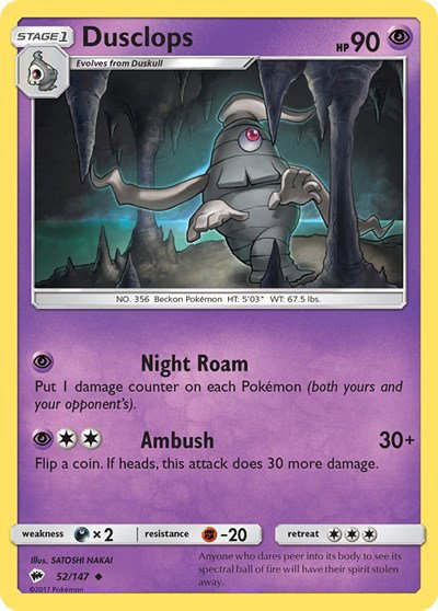 Dusclops 52/147 — Burning Shadows