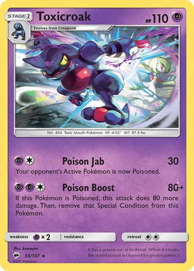Toxicroak 55/147 — Burning Shadows